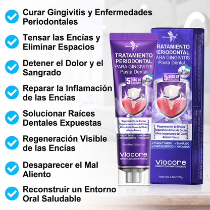 Glimmerly® VioCore TRATAMIENTO PERIODONTAL PARA GINGIVITIS Pasta Dental 🥝