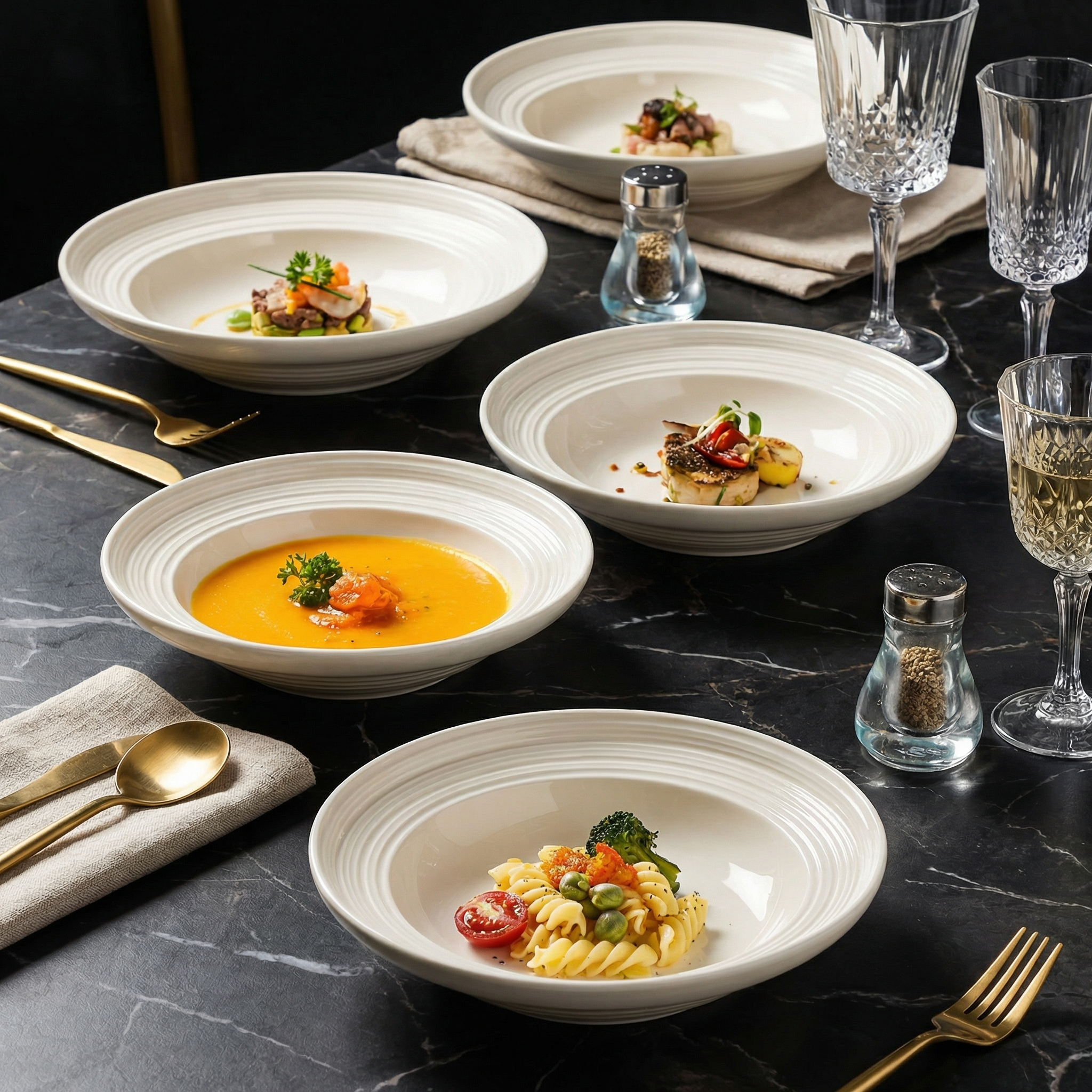 Ceramic pasta and salad plate