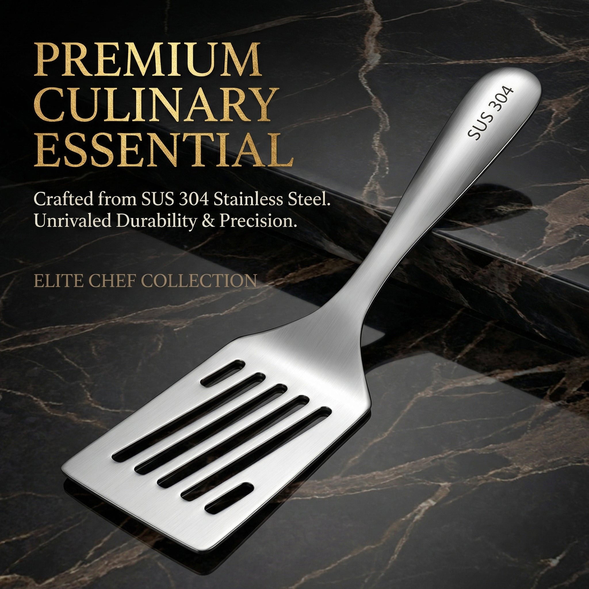 304 stainless steel Japanese-style sandblasted short-handled steak spatula