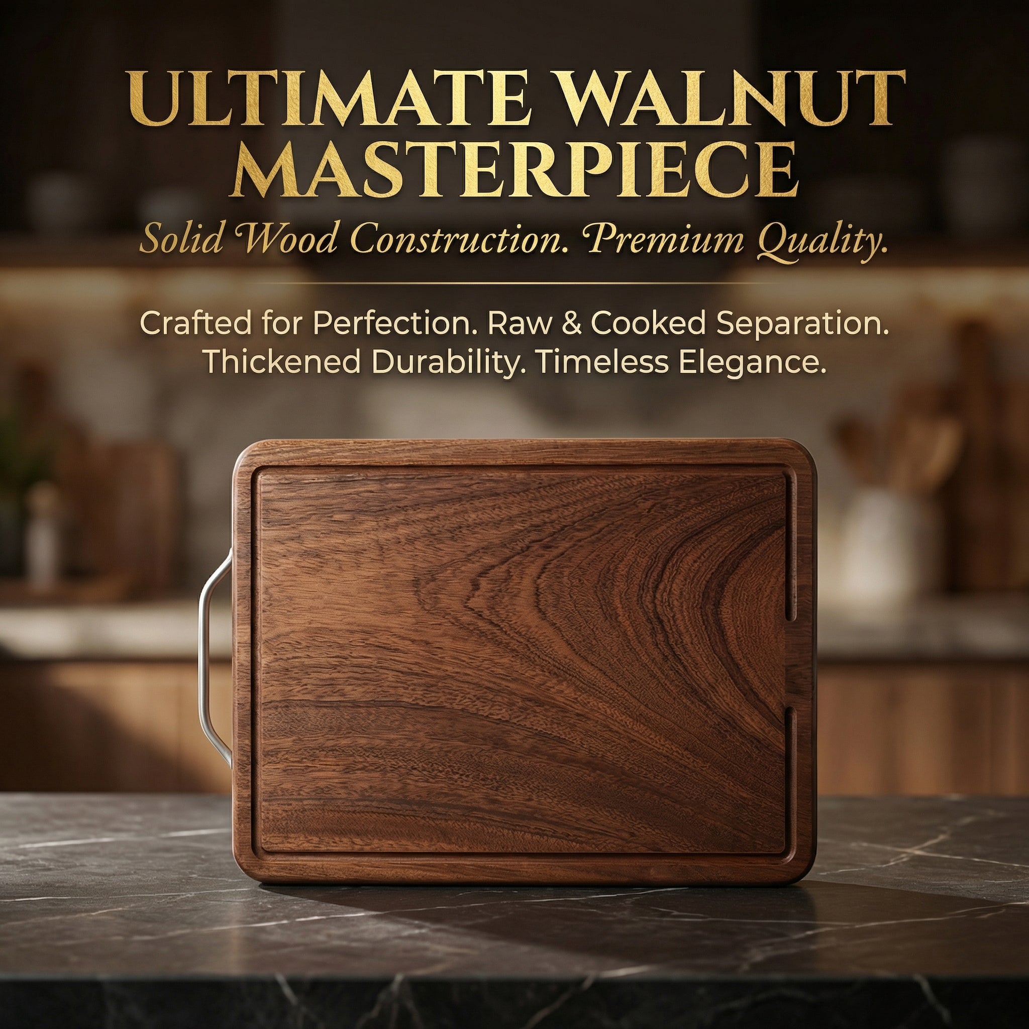 Household antibacterial and anti-mildew chopping board made of solid ebony