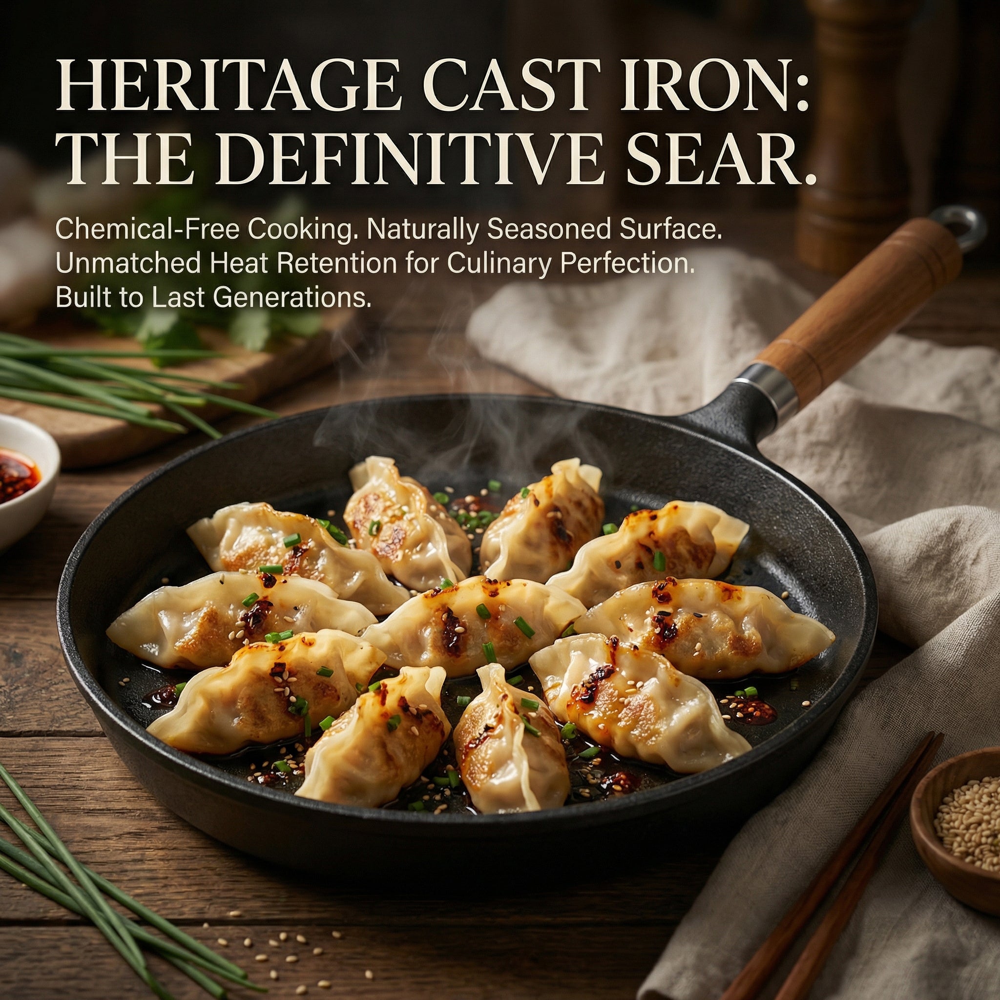 Thickened cast iron flat pan for pancakes, home-use, non-stick without coating