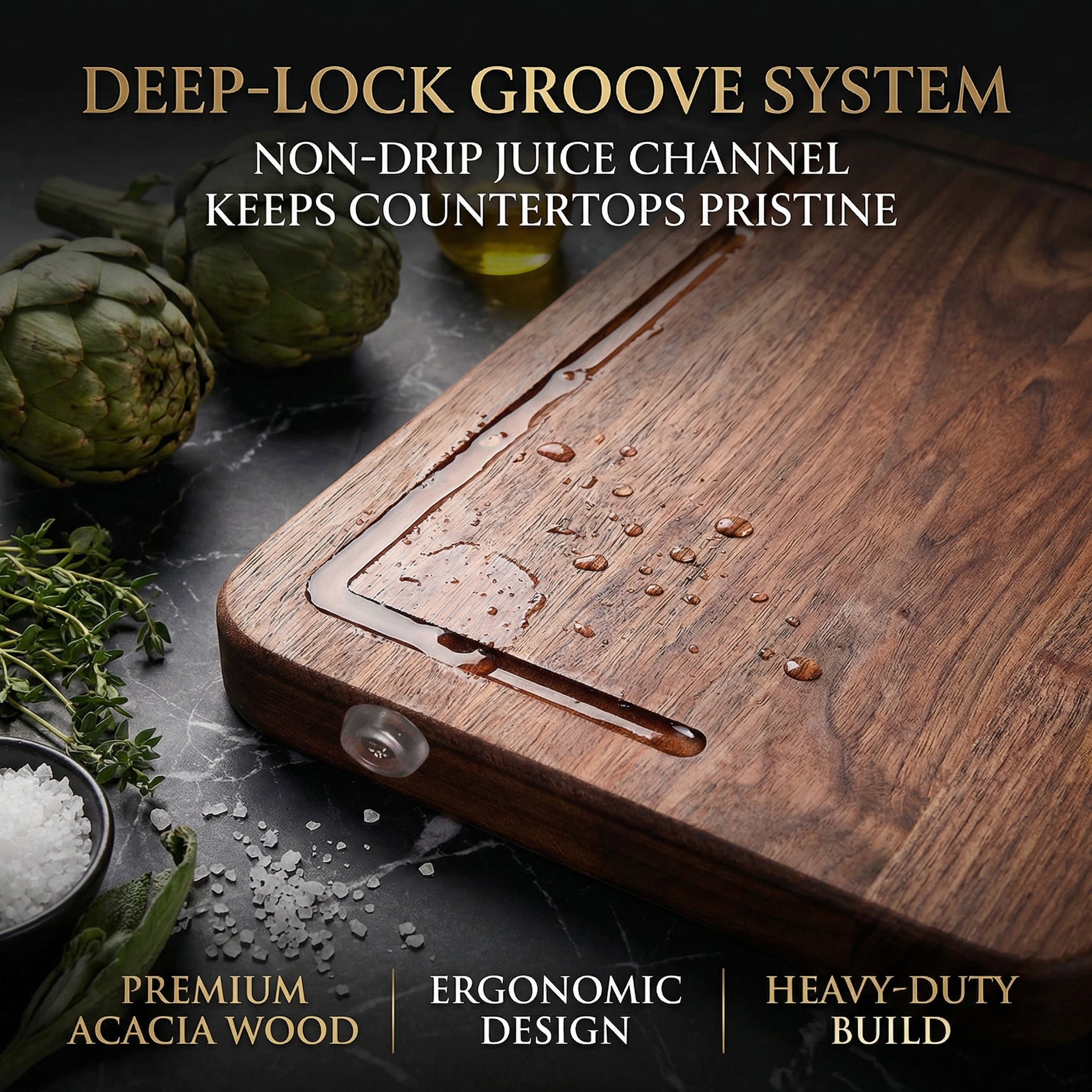 Household antibacterial and anti-mildew chopping board made of solid ebony