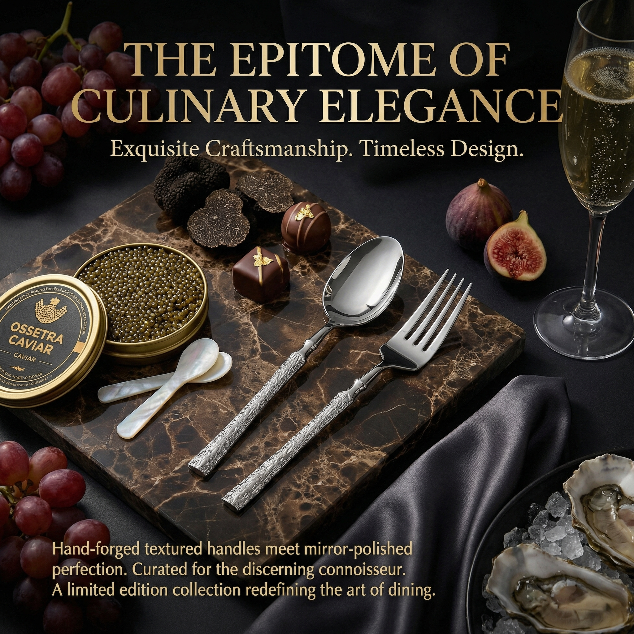 Stainless steel fork and spoon